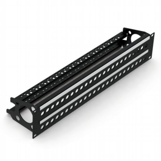 Penn Elcom 2U Rack Panel for 48 x BNC Connectors with Cable Support Bar