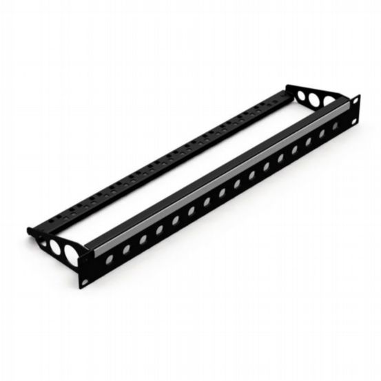 Penn Elcom Rack Panels Punched 1U Rack Panel Punched for 16 BNC Connectors Cable Support Bar