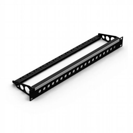 Penn Elcom Rack Panels Punched 1U Rack Panel Punched for 20 BNC Connectors Cable Support Bar