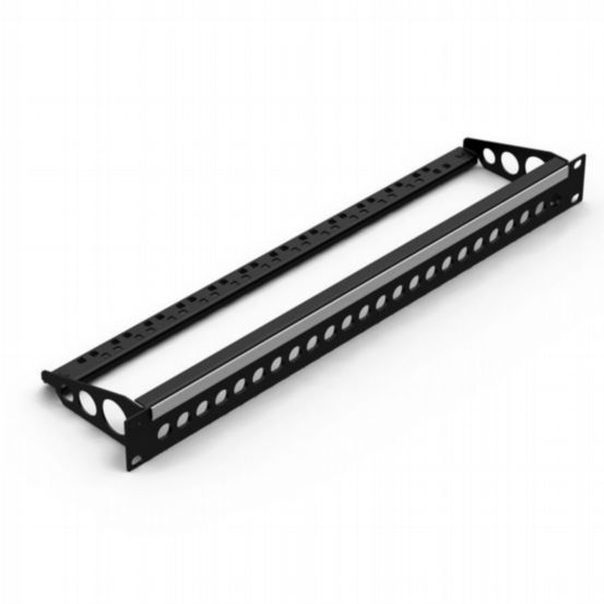 Penn Elcom Rack Panels Punched 1U Rack Panel Punched for 24 BNC Connectors Cable Support Bar