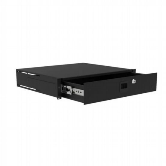 Penn Elcom 2U Aluminium Rack Drawer Black – 387mm