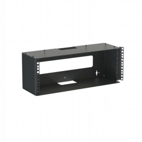 Penn Elcom 4U Wall Mount Bracket with Square Hole Hinged Rack Rails