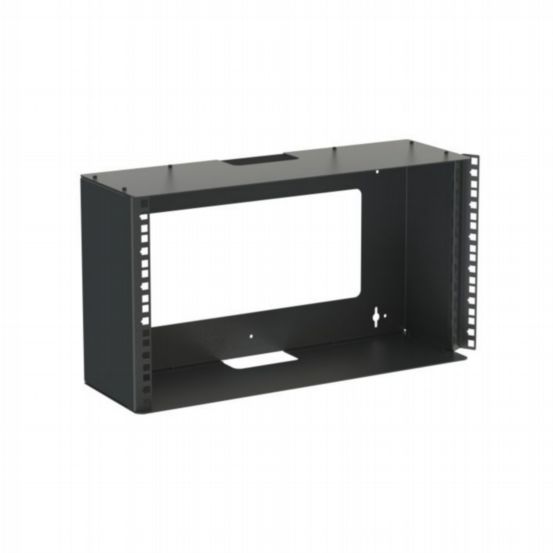 Penn Elcom 6U Wall Mount Bracket with Square Hole Hinged Rack Rails