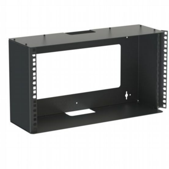 Penn Elcom Racks Wall Mount 6U Rack Mount Wall Bracket With Hinged Rack Rail square holes