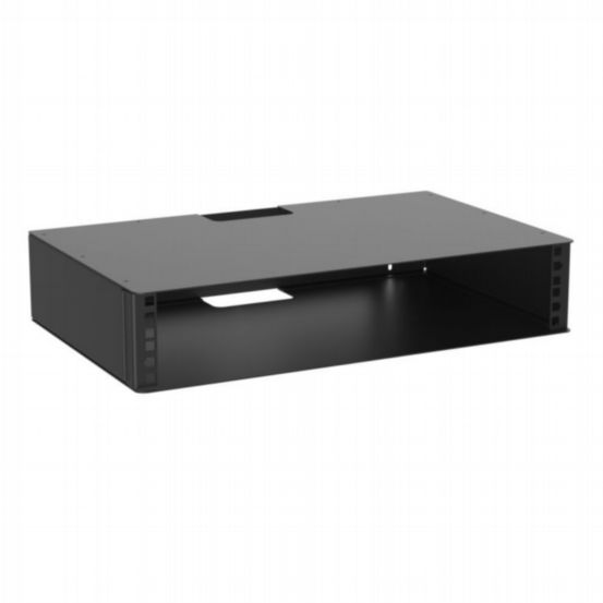 Penn Elcom 2U Wall Mount Bracket with Square Hole Hinged Rack Rails – 300mm Deep