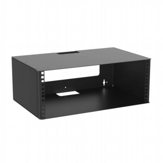 Penn Elcom 4U Wall Mount Bracket with Square Hole Hinged Rack Rails – 300mm Deep