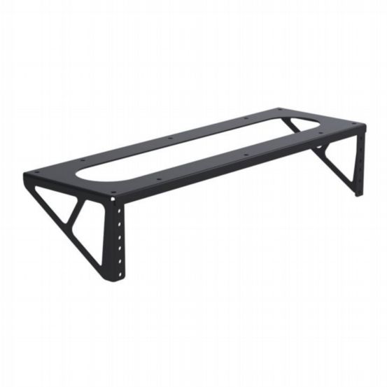 Penn Elcom 2U Black Under Desk Rack Bracket with 10/32 Threaded Rails