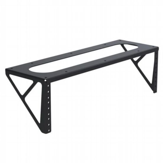 Penn Elcom 3U Black Under Desk Rack Bracket with 10/32 Threaded Rails