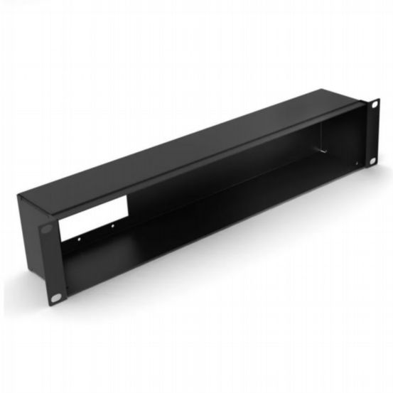 Penn Elcom 2U Black Back Box Punched for 2 Module x 2U MSB