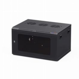 Penn Elcom Penn Elcom Penn Elcom Wall Mount Rack 6U 450mm/17-72 Inch Deep 1032 Rack Rail Black Glass Door