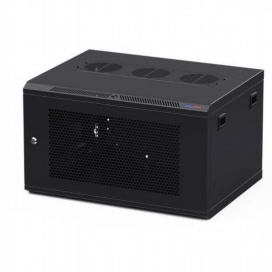 Penn Elcom Racks Wall Mount Rack Enclosure 6U 450mm/17-72 Inch Deep 1032 Rack Rail Black Perf Door