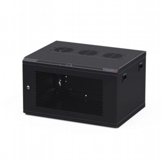 Penn Elcom Racks Wall Mount Rack Enclosure 6U 450mm/17-72 Inch Deep M6 Rack Rail Black Perf Door