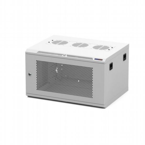 Penn Elcom Racks Wall Mount Rack Enclosure 6U 450mm/17-72 Inch Deep M6 Rack Rail White Perf Door
