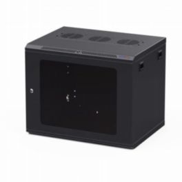 Penn Elcom Penn Elcom Rack Wall Mount Rack Enclosure 9U 450mm/17-72 Inch Deep 10/32" Rack Rail Black Glass Door
