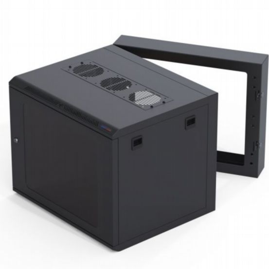 Penn Elcom Racks Wall Mount 9U Double Hinged Wall Mount Rack Enclosure M6 R6409RHF-M6