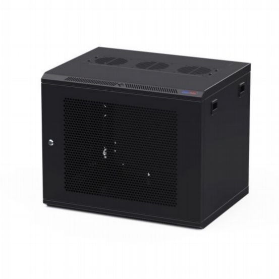 Penn Elcom Racks Wall Mount Rack Enclosure 9U 450mm/17-72 Inch Deep M6 Rack Rail Black Perf Door