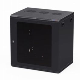 Penn Elcom Penn Elcom Racks Wall Mount Rack Enclosure 12U 450mm/17-72 Inch Deep 1032 RACK RAIL Black Glass Door