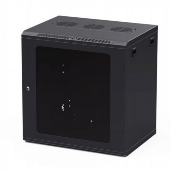 Penn Elcom Racks Wall Mount Rack Enclosure 12U 450mm/17-72 Inch Deep 1032 RACK RAIL Black Glass Door