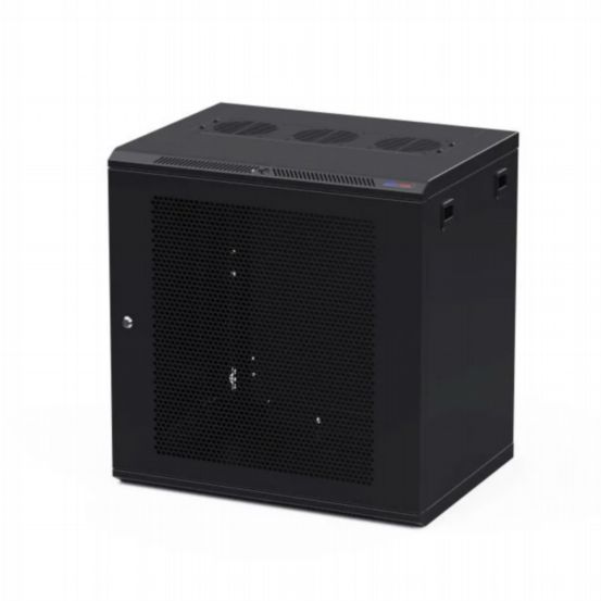 Penn Elcom Racks Wall Mount Rack Enclosure 12U 450mm/17-72 Inch Deep M6 Rack Rail Black Perf Door