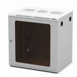 Penn Elcom Penn Elcom Racks Wall Mount Rack Enclosure 12U 450mm/17-72 Inch Deep M6 Rack Rail White Glass Door