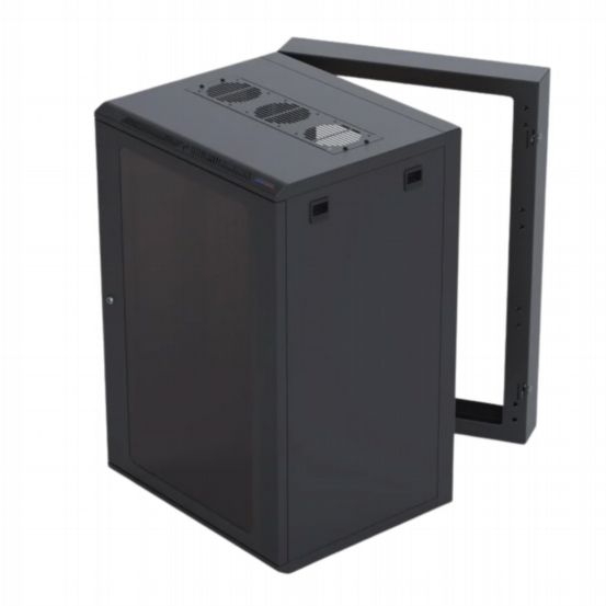 Penn Elcom Racks Wall Mount 18U Double Hinged Wall Mount Rack Enclosure M6 R6418RHF-M6