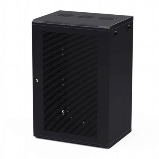 Penn Elcom Racks Wall Mount Rack Enclosure 18U 450mm/17-72 Inch Deep M6 Rack Rail Black Perf Door