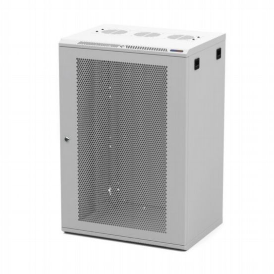 Penn Elcom Racks Wall Mount Rack Enclosure 18U 450mm/17-72 Inch Deep M6 Rack Rail White Perf Door