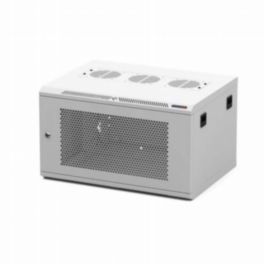 Penn Elcom Penn Elcom 450mm Deep 6U White Wall Mount Rack Cabinet with 10/32 Threaded Rails and Vented Front Door