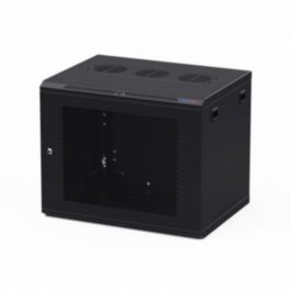 Penn Elcom Penn Elcom 9U 450mm Deep Black Wall Mount Rack – 10/32 Threaded Rails & Vented Front Door