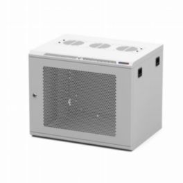 Penn Elcom Penn Elcom 9U 450mm Deep White Wall Mount Rack – M6 Threaded Rails & Vented Front Door