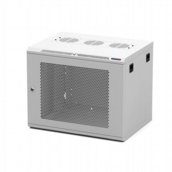 Penn Elcom 9U 450mm Deep White Wall Mount Rack – M6 Threaded Rails & Vented Front Door