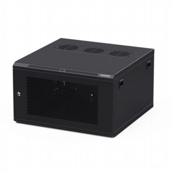 Penn Elcom Racks Wall Mount WM Rack 600mm x 6U Vented Door M6 Black R6606V-M6
