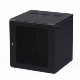 Penn Elcom Penn Elcom Racks Wall Mount WM Rack 600mm x 12U Vented Door 10-32 Black R6612V-1032
