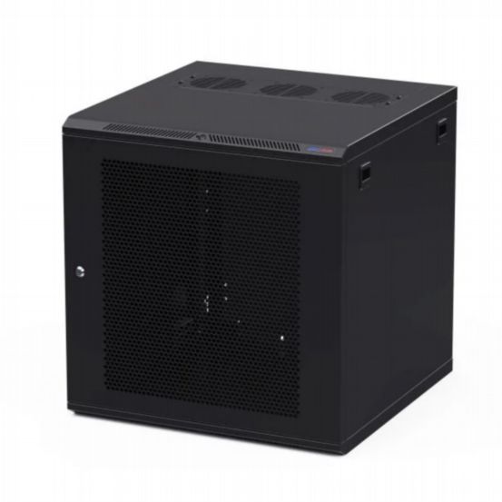 Penn Elcom Racks Wall Mount WM Rack 600mm x 12U Vented Door M6 Black R6612V-M6