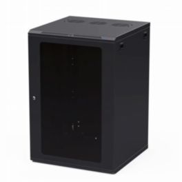 Penn Elcom Penn Elcom Racks Wall Mount WM Rack 600mm x 18U Glass Door M6 Black R6618-M6