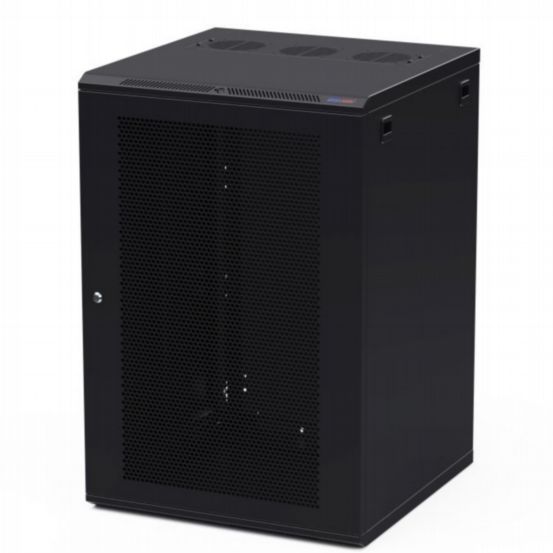 Penn Elcom Racks Wall Mount WM Rack 600mm x 18U Vented Door 10-32 Black R6618V-1032