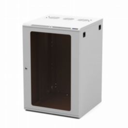 Penn Elcom Penn Elcom Racks Wall Mount WM Rack 600mm x 18U Glass Door 10-32 White R6618W-1032