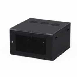 Penn Elcom Penn Elcom 6U 600mm Deep Black Wall Mount Rack – 10/32 Threaded Rails & Vented Front Door