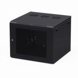 Penn Elcom Penn Elcom 9U 600mm Deep Black Wall Mount Rack – 10/32 Threaded Rails & Vented Front Door