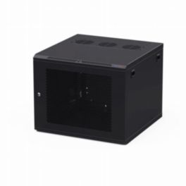 Penn Elcom Penn Elcom 9U 600mm Deep Black Wall Mount Rack Cabinet – M6 Threaded Rails & Vented Front Door