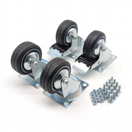 Penn Elcom Rack Flat Packs Heavy Duty Castor Set - Compatible with R8400 R8480/HD