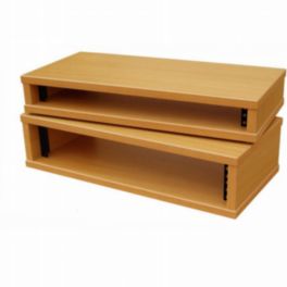 Penn Elcom Penn Elcom 1U 250mm Deep Knotty Oak Wood Rack Credenza with M6 Rails