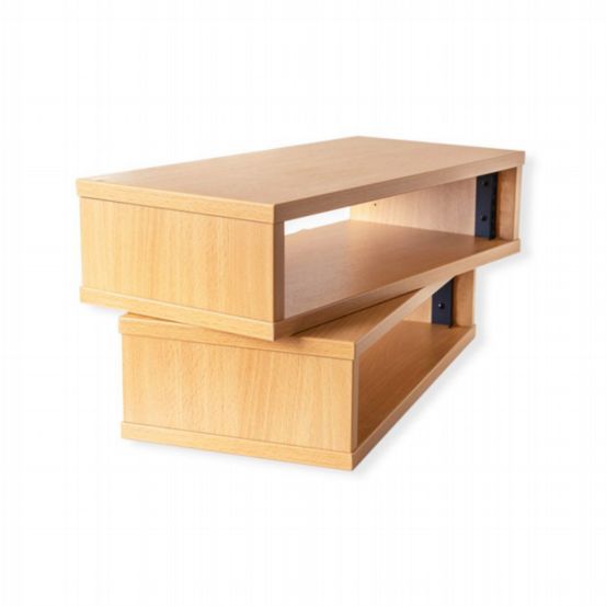 Penn Elcom 1U 250mm Deep Beech Wood Rack Credenza with M6 Rails