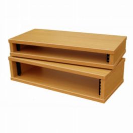Penn Elcom Penn Elcom 2U 250mm Deep Knotty Oak Wood Rack Credenza with M6 Rails
