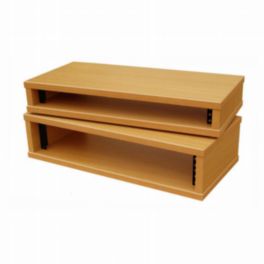 Penn Elcom Penn Elcom 3U 250mm Deep Knotty Oak Wood Rack Credenza with M6 Rails