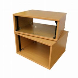 Penn Elcom Penn Elcom 8U 450mm Deep Knotty Oak Wood Rack Credenza with M6 Rails