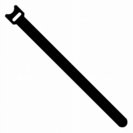 Penn Elcom Penn Elcom 300mm Black Hook & Loop Cable Tie Strip