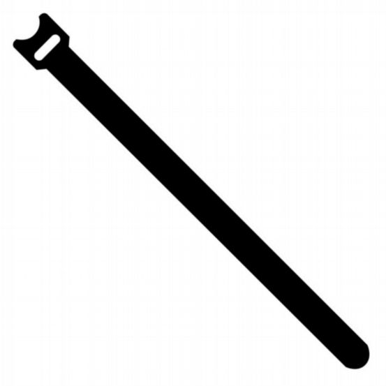 Penn Elcom Hook & Loop Cable Tie - Black 200mm