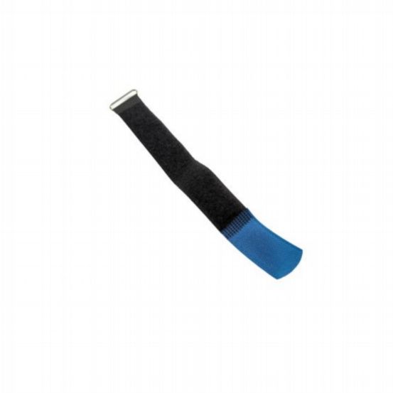 Penn Elcom 279.4mm x 25.4mm Black Nylon Cable Tie with Blue Tip (Hook & Loop)