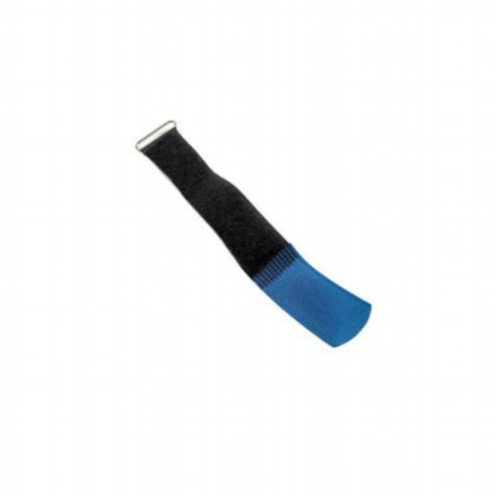Penn Elcom 228.6mm x 25.4mm Black Nylon Cable Tie with Blue Tip (Hook & Loop)